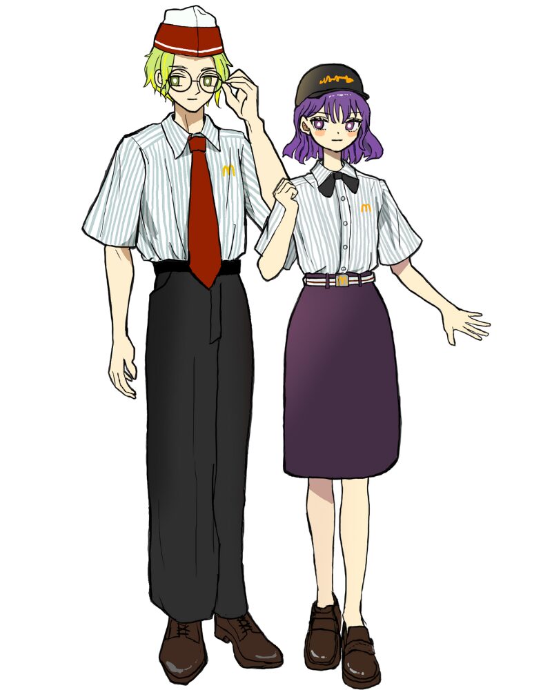 マクドナルド制服エッチ 描いてみた】マクドナルド 歴代制服ラインナップ｜オールマック